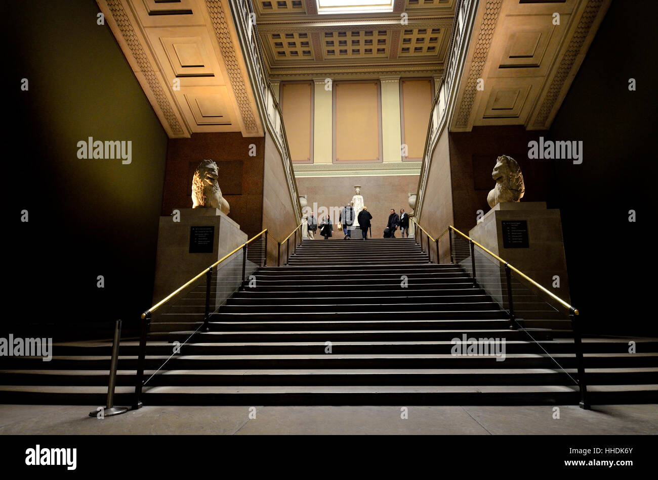 London, England, UK. British Museum. Main staircase to upper floors Stock Photo