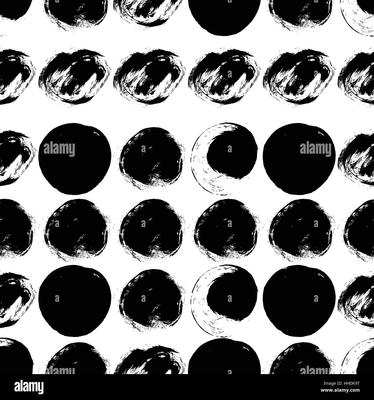 Seamless black and white pattern with circles Stock Vector Image & Art ...