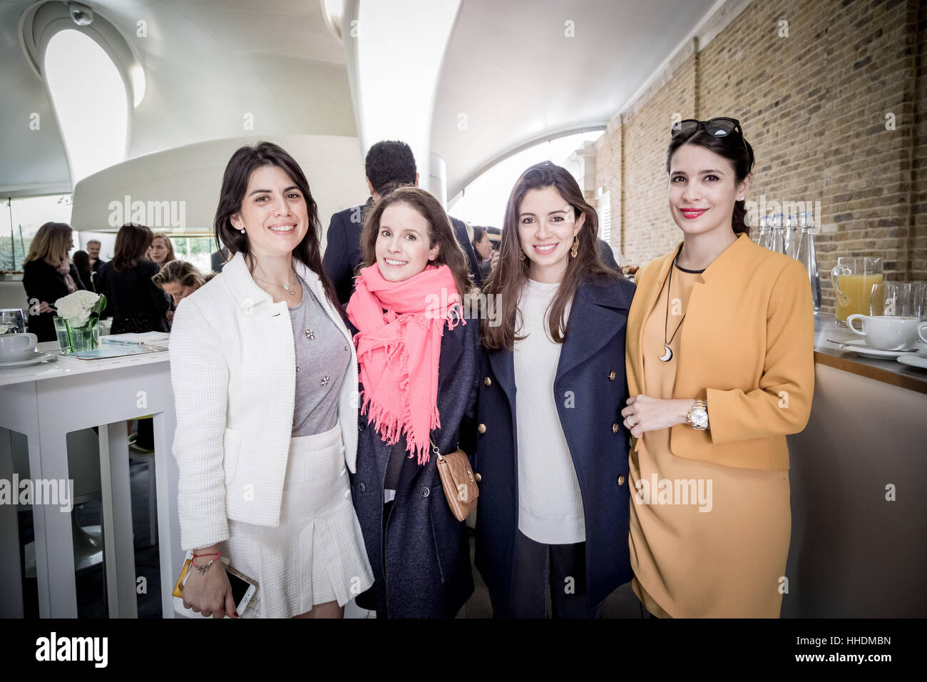 Melissa Faber-Castell (R). 10th edition of the Serpentine Marathon, DLD organized its annual London breakfast at the Zaha Hadid designed Magazine Restaurant, Serpentine Sackler Gallery. London, UK. Stock Photo