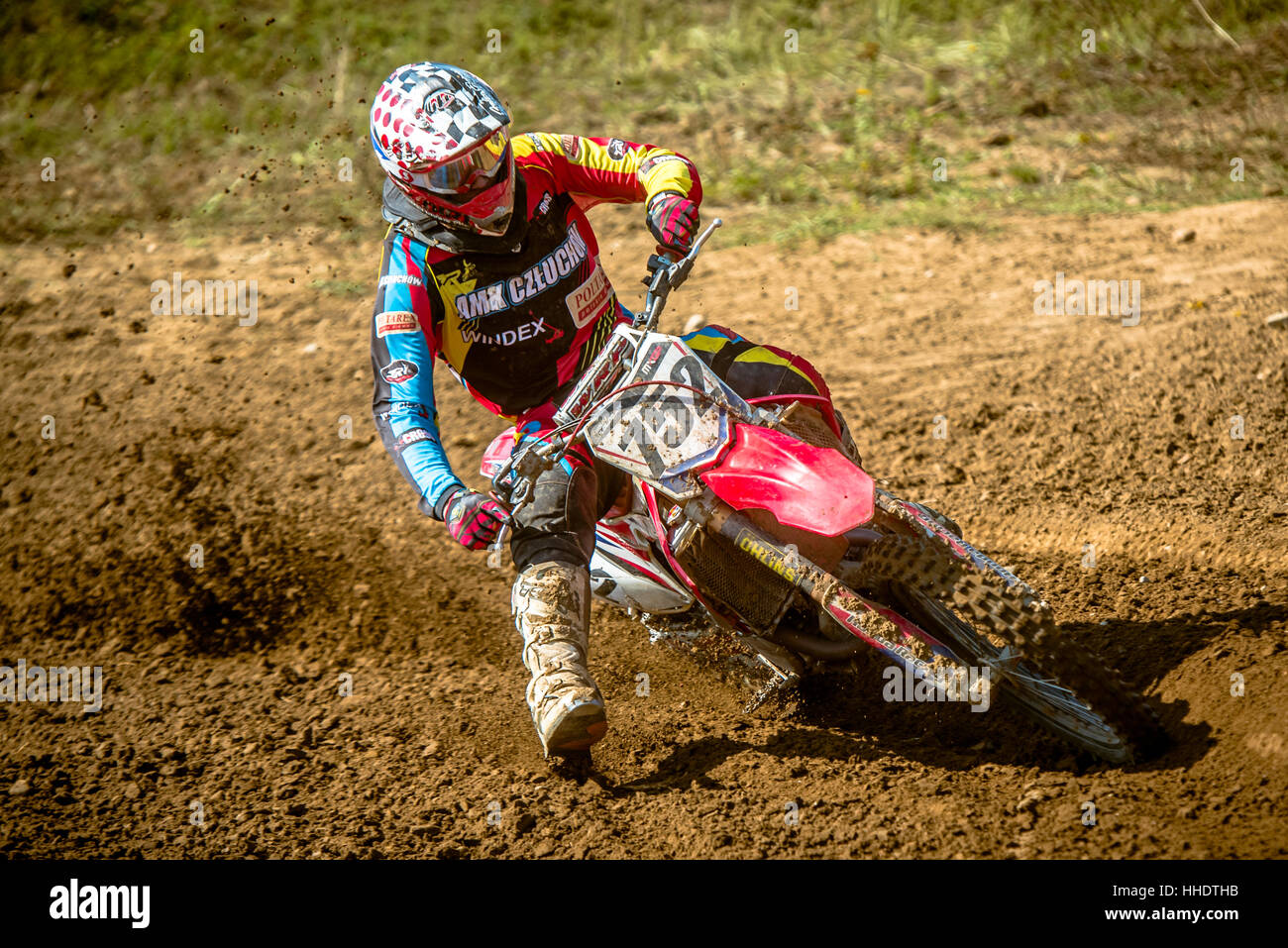 motocross rider in the race Stock Photo - Alamy