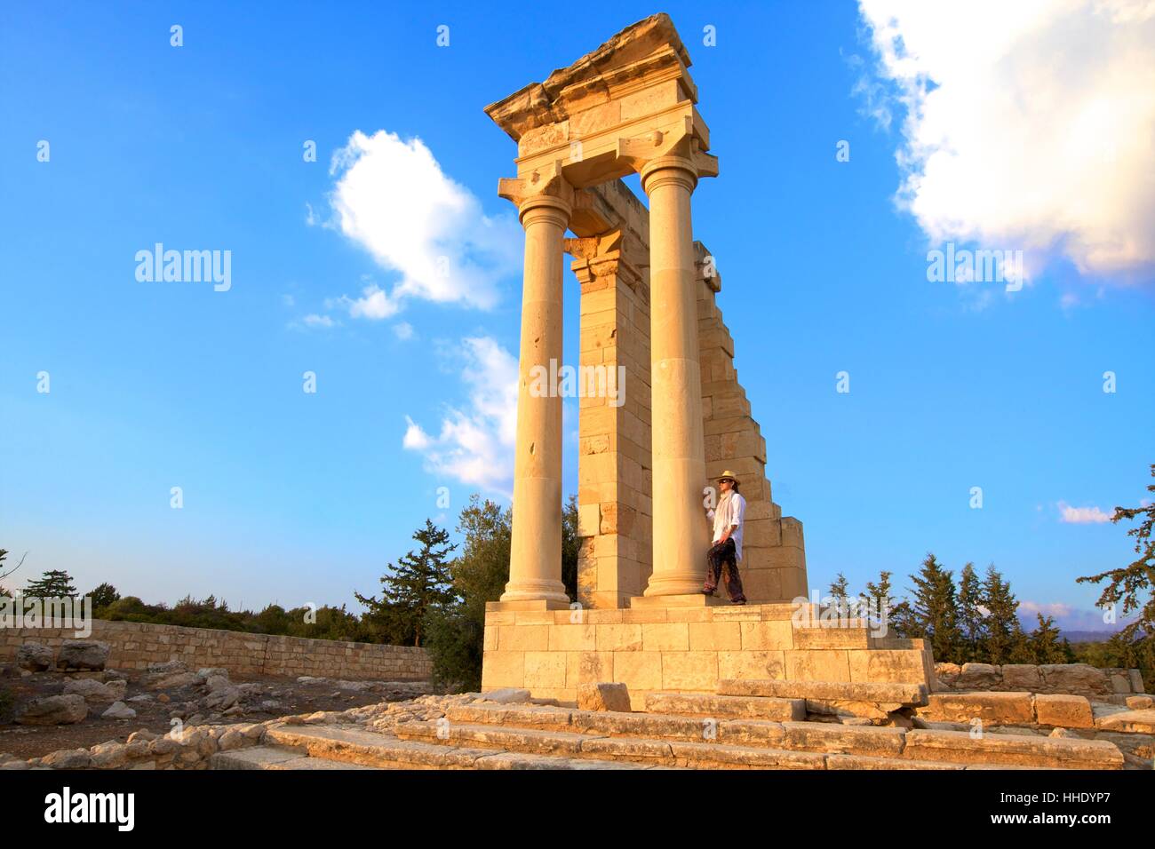 Temple of Apollo, Kourion, UNESCO, Cyprus, Eastern Mediterranean Stock