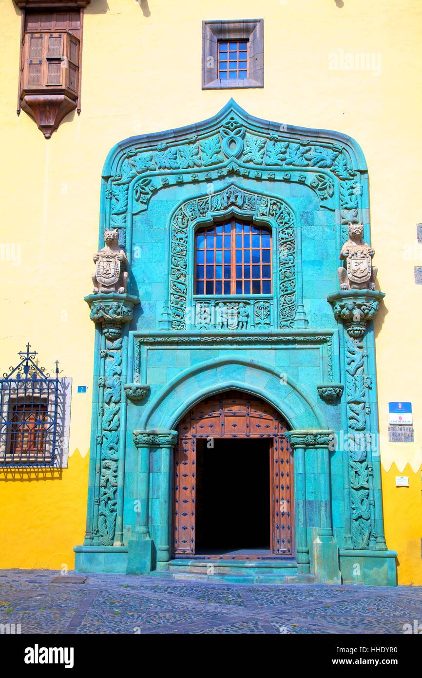 Casa de Colon, Vegueta Old Town, Las Palmas de Gran Canaria, Gran Canaria, Canary Islands, Spain, Atlantic Stock Photo