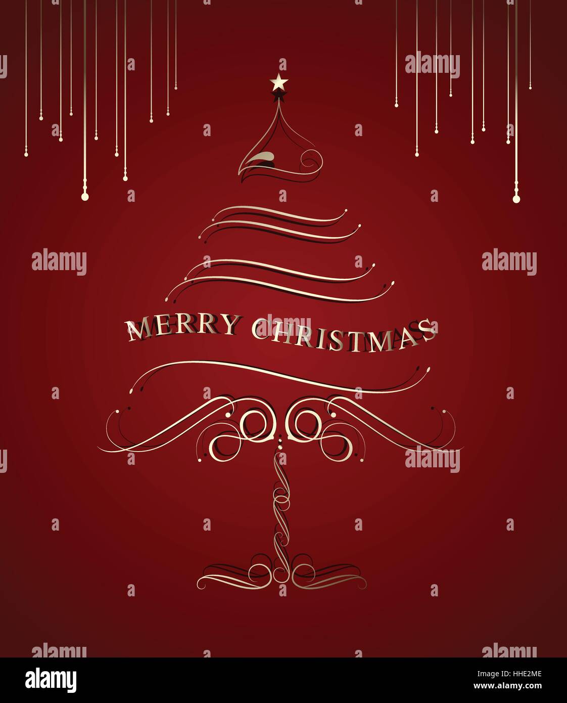 Vintage christmas tree Stock Vector Images - Alamy
