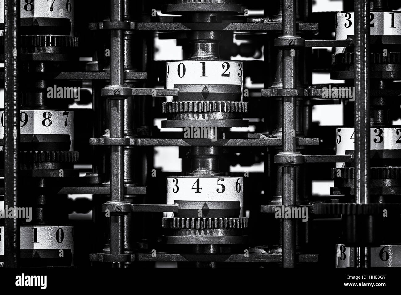 The interior structure of the Difference Engine at the Computer History Museum, Mountain View