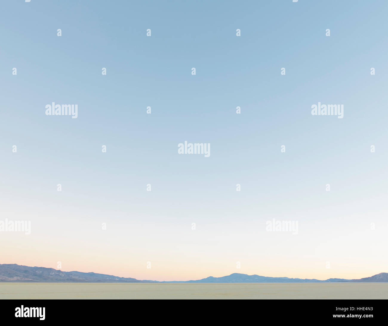 Black Rock Desert and vast sky at dawn, Nevada Stock Photo