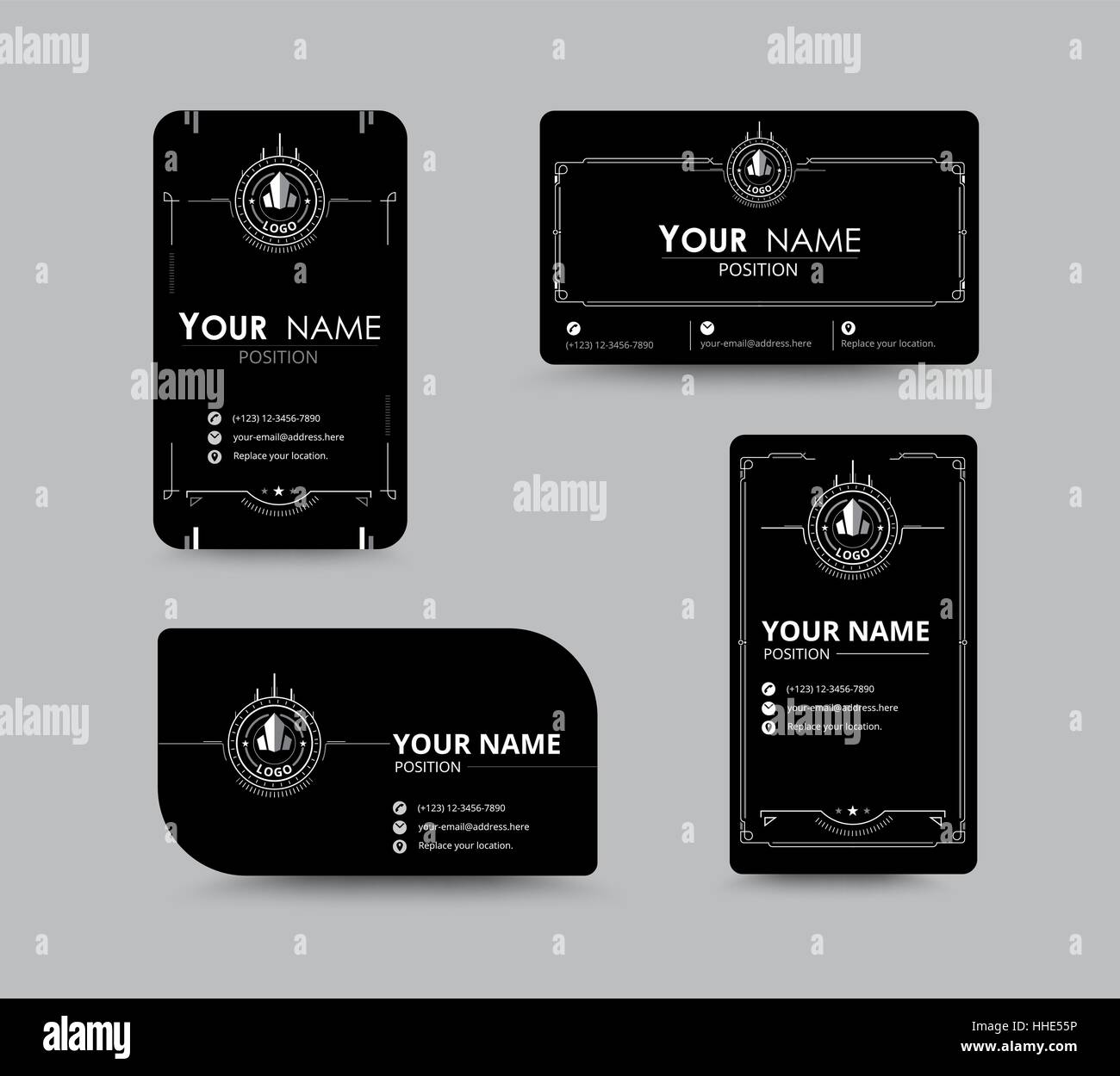 Business greeting card template design. introduce card include sample