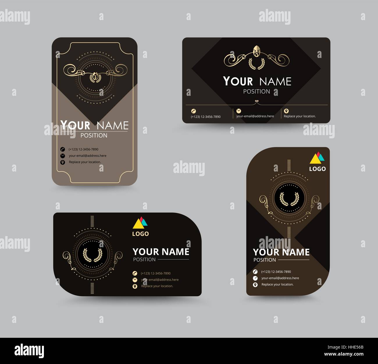 Business greeting card template design. introduce card include sample