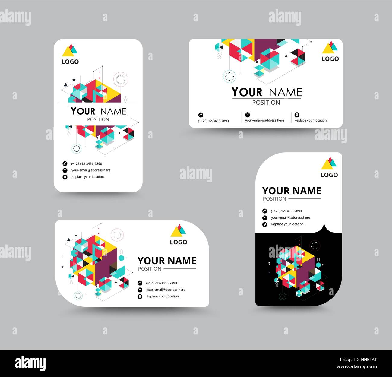 Business greeting card template design. introduce card include sample
