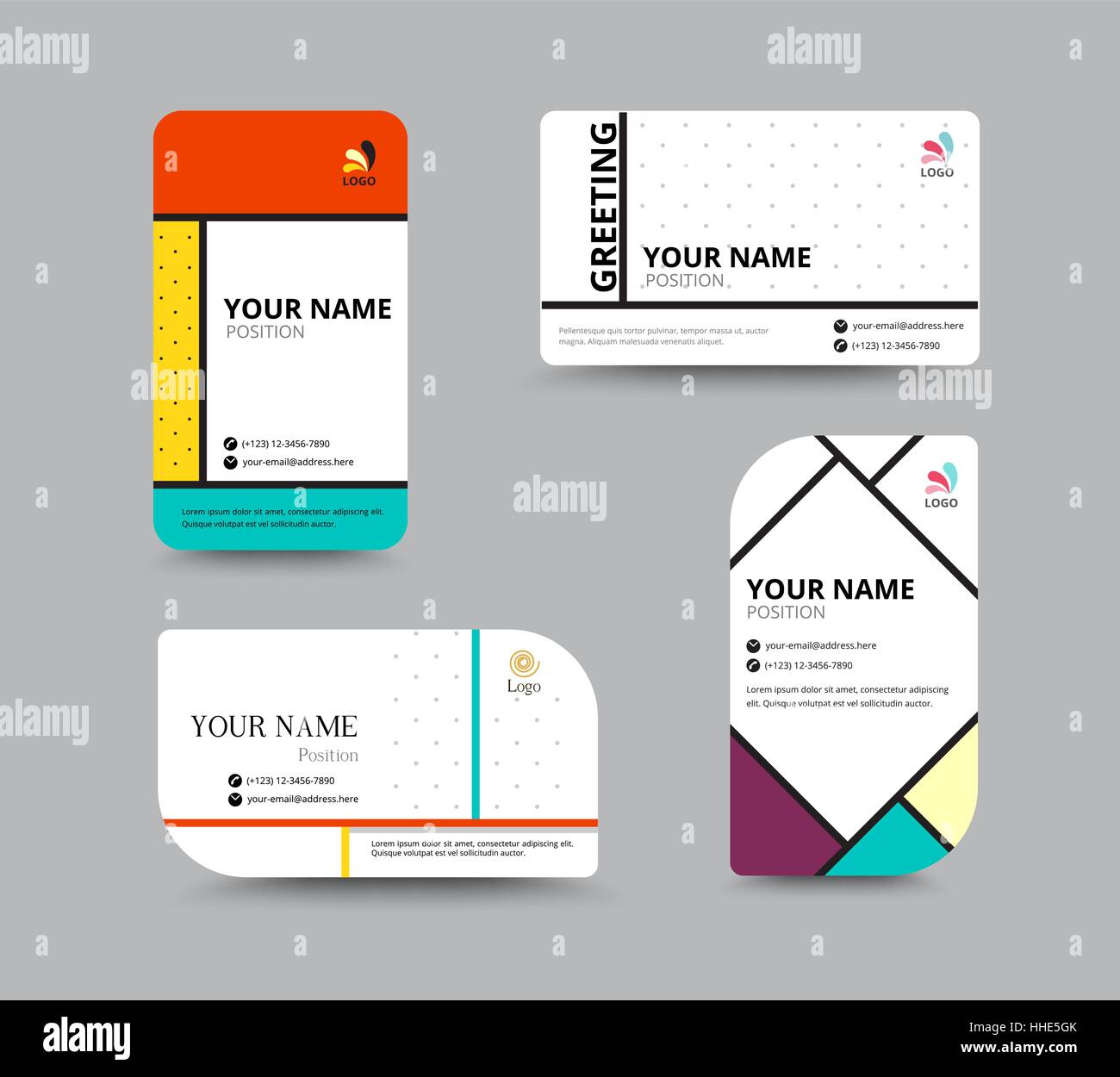 Business Card Template Name Card Design For Business Include Sample Text Layout Vector Illustration Simple Name Design Concept Stock Vector Image Art Alamy
