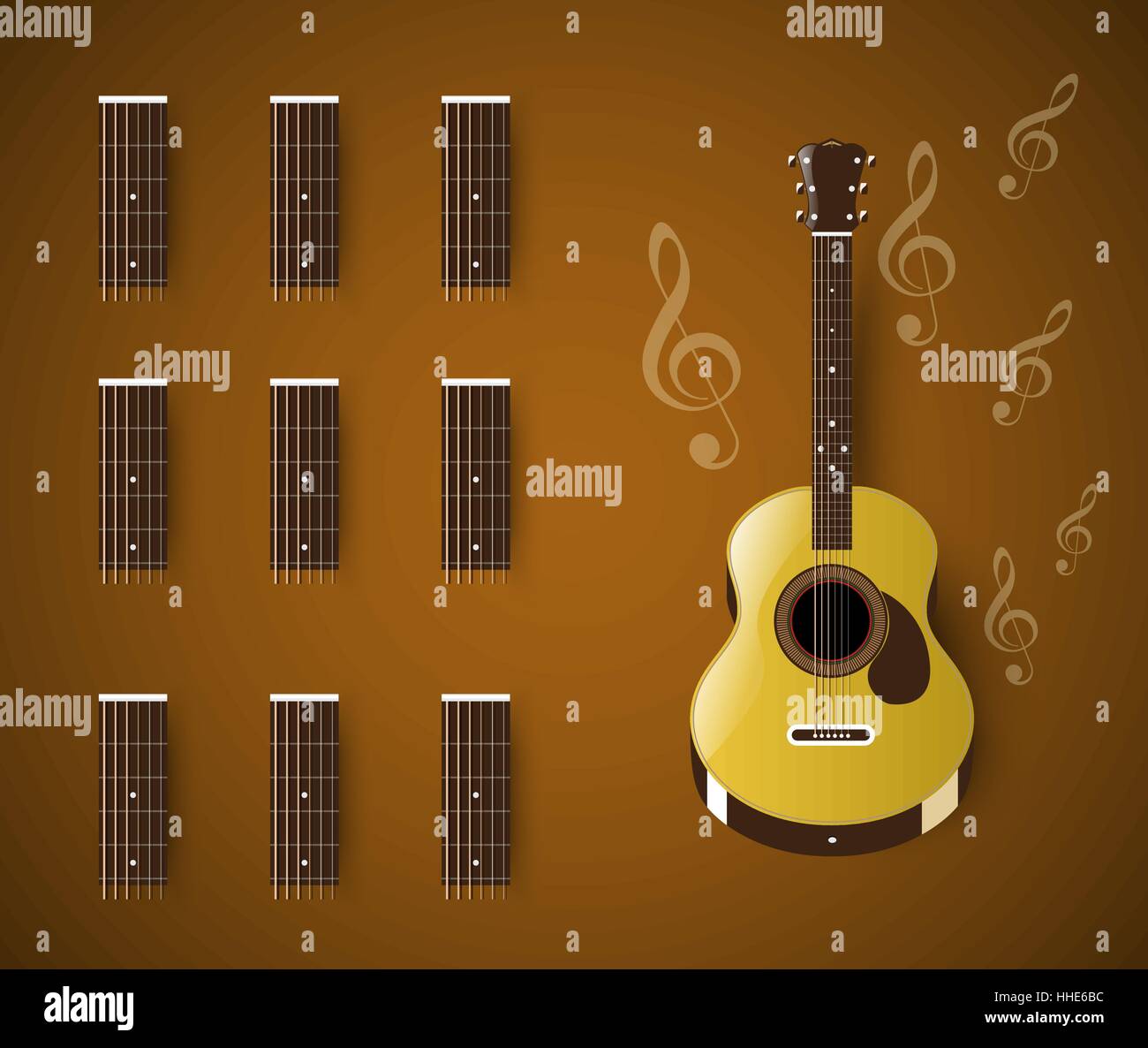 Acoustic guitars chord blank template bar. Vector illustration Stock Vector Image & Art Alamy