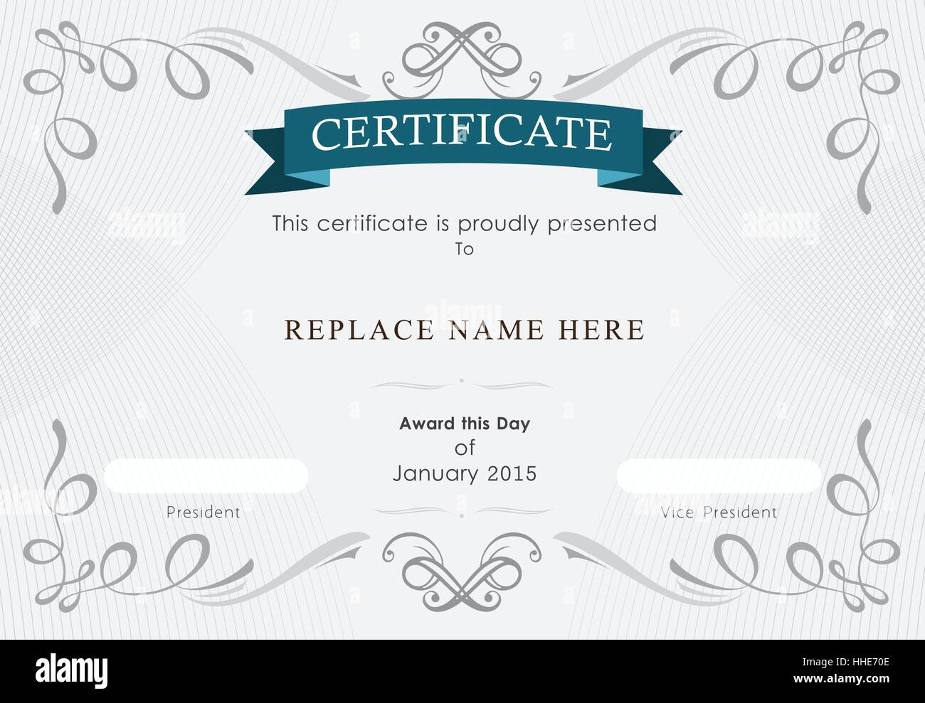 Certificate border, Certificate template. vector illustration With Award Certificate Border Template