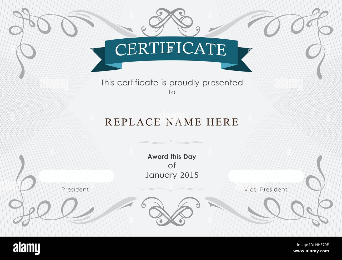 Certificate border, Certificate template. vector illustration With Blank Marriage Certificate Template