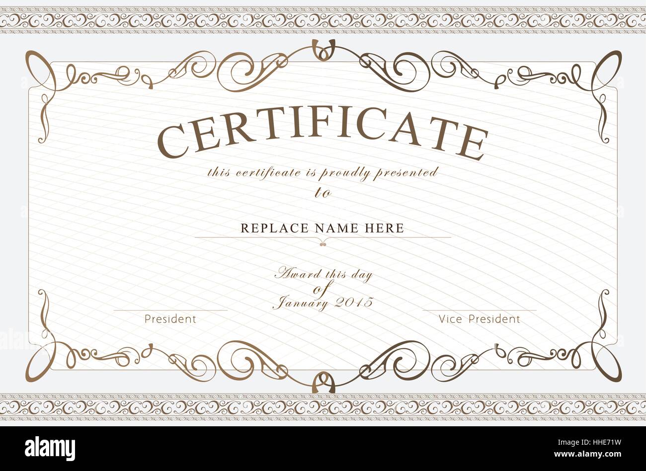 Certificate border, Certificate template. vector illustration