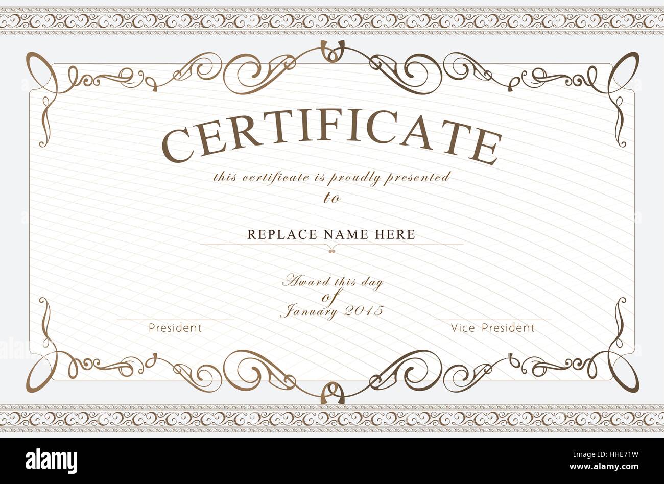 Certificate Template Vector High Resolution Stock Photography and Inside High Resolution Certificate Template