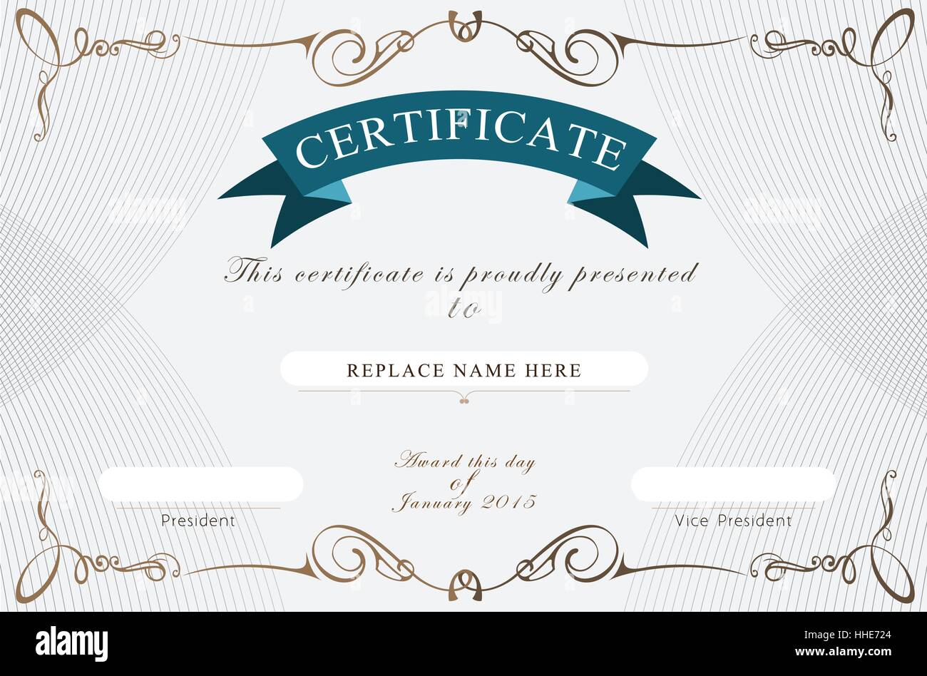 Certificate border, Certificate template. vector illustration For Award Certificate Border Template