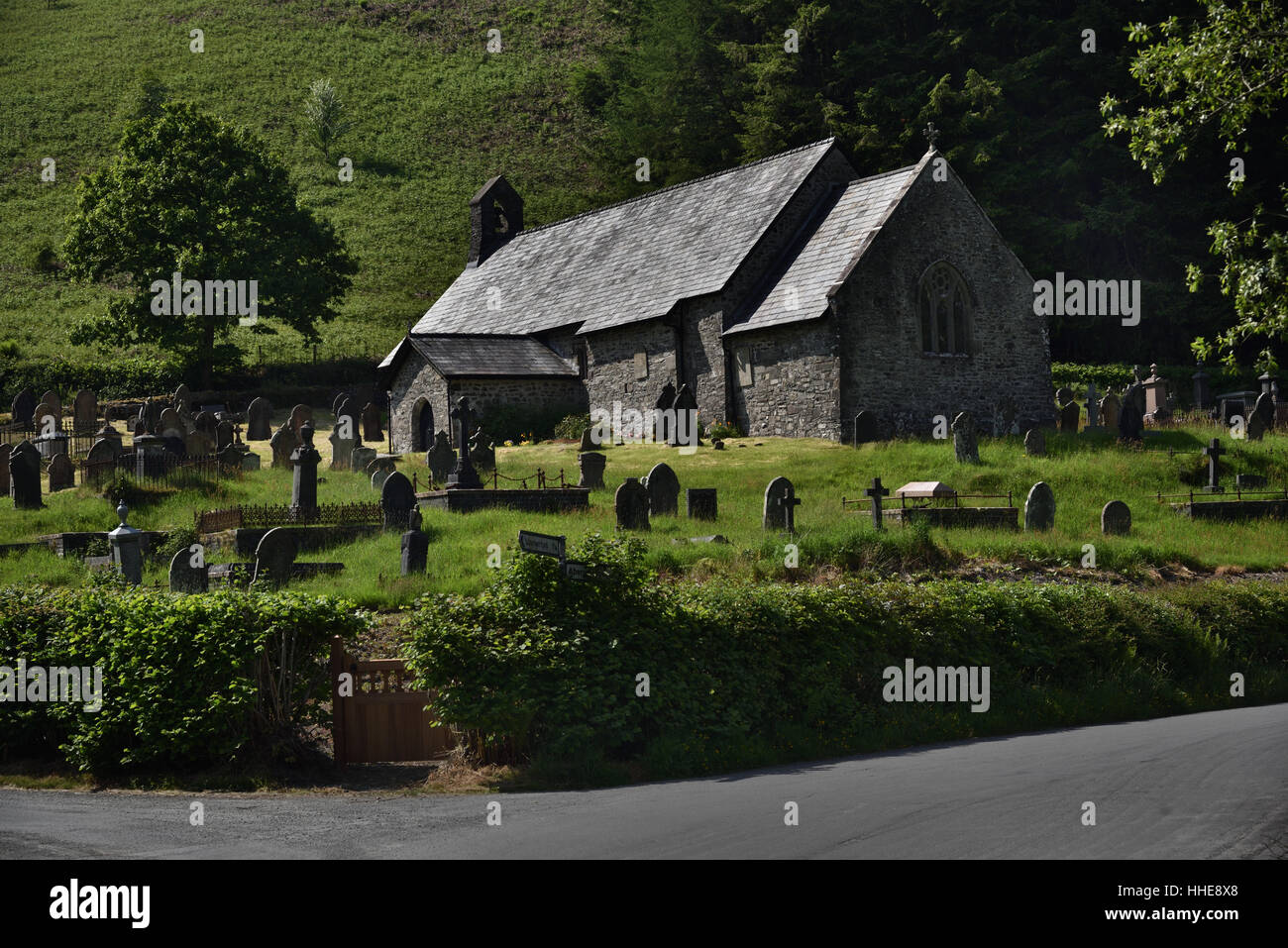 St David's Church,11th century old parish church,  Blaenau Irfon, Llanwrtyd Wells, Wales, UK. Stock Photo