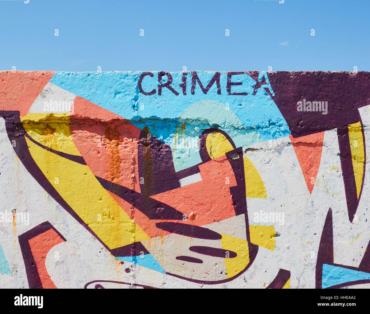 Abstract urban graffiti Crimea Stock Photo