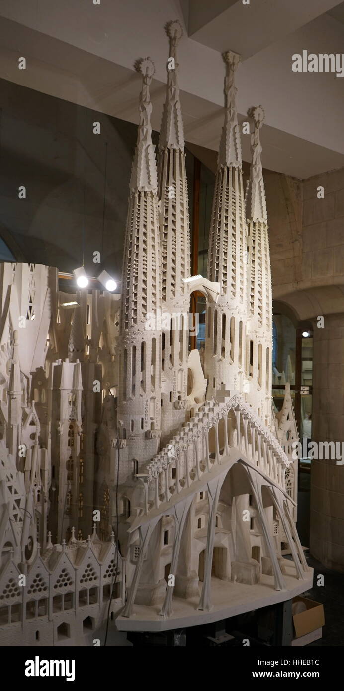 Model of the Sagrada Familia, by the Spanish Architect 