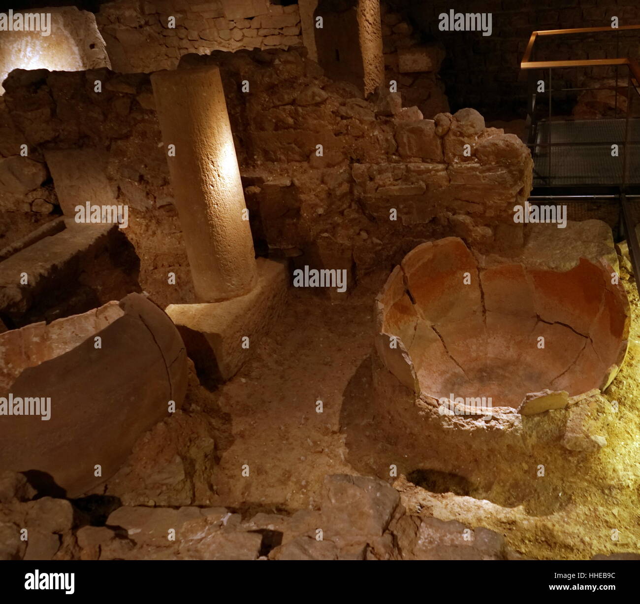 Salted fish and Garum factory, in the Roman city, in Barcelona, Spain