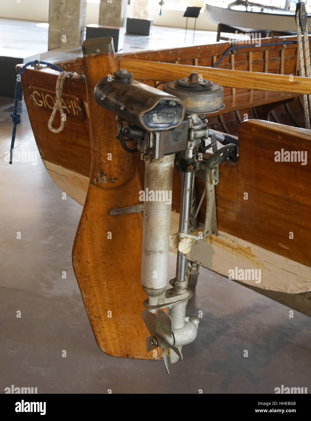 Outboard motor of a light offshore coastal dinghy pleasure and fishing