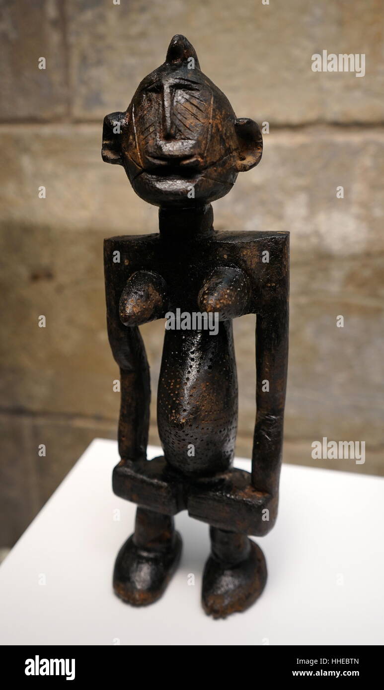 Wooden female figure used for divination rituals. West African; Turka tribe 20th century Stock Photo