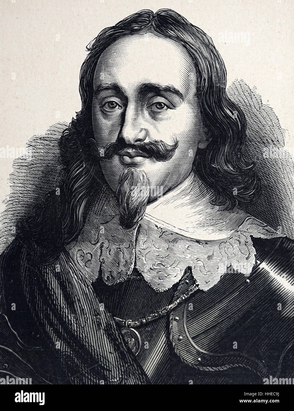 CHARLES I (1600-49) king of Great Britain and from 1625. Wood engraving circa 1900 Stock Photo