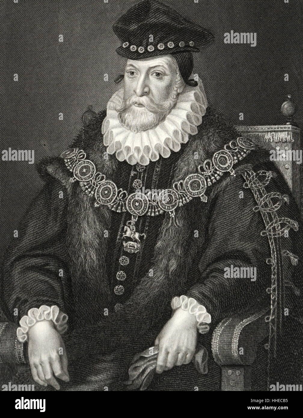 Edward Fiennes Clinton (1512— 1585) 1st Earl of Lincoln; English statesman Stock Photo