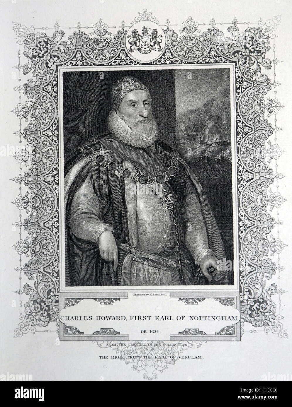 Charles Howard, Earl of Nottingham ( 1536-1624); English naval commander Stock Photo