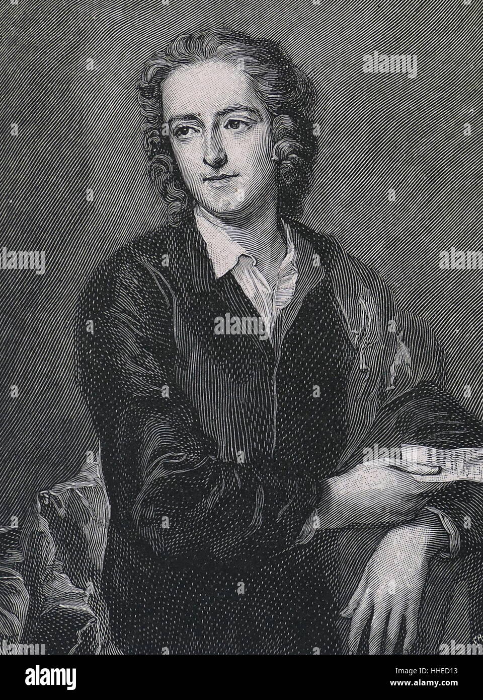 Thomas Gray (1716-61), English poet, remembered for his Elegy Written in a Country Churchyard Stock Photo