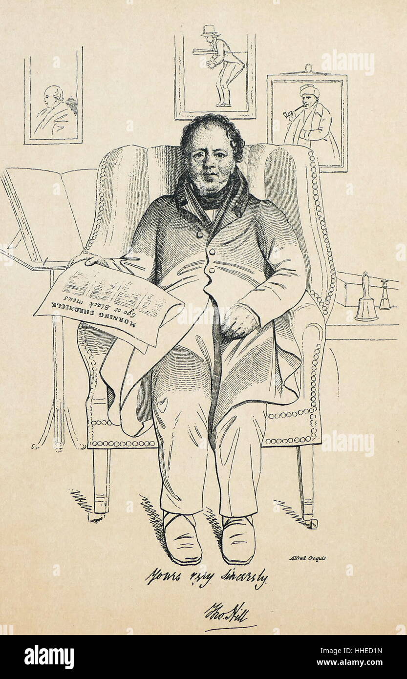 Thomas Hill 1760-1840. English book collector and patron. From a print originally published between 1830 and 1838 Stock Photo
