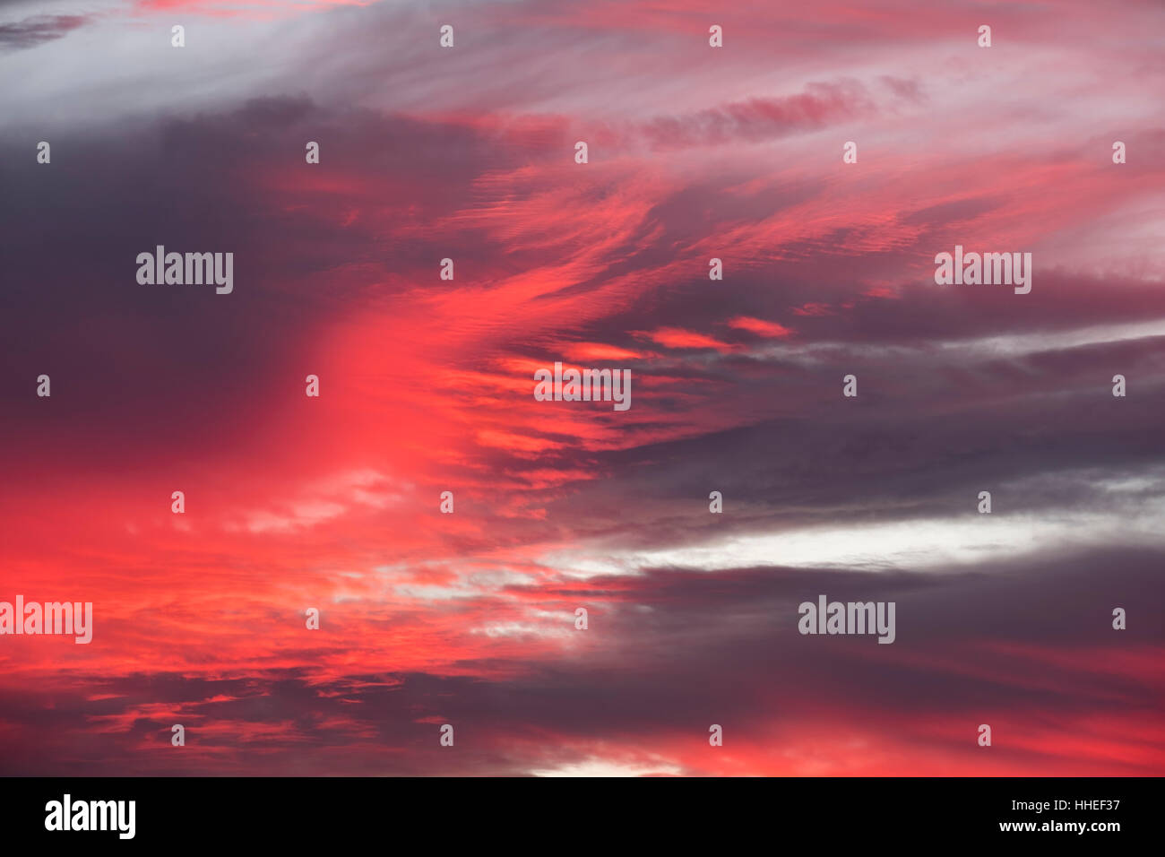 Cloudy sky, dawn, Tenerife, Spain Stock Photo