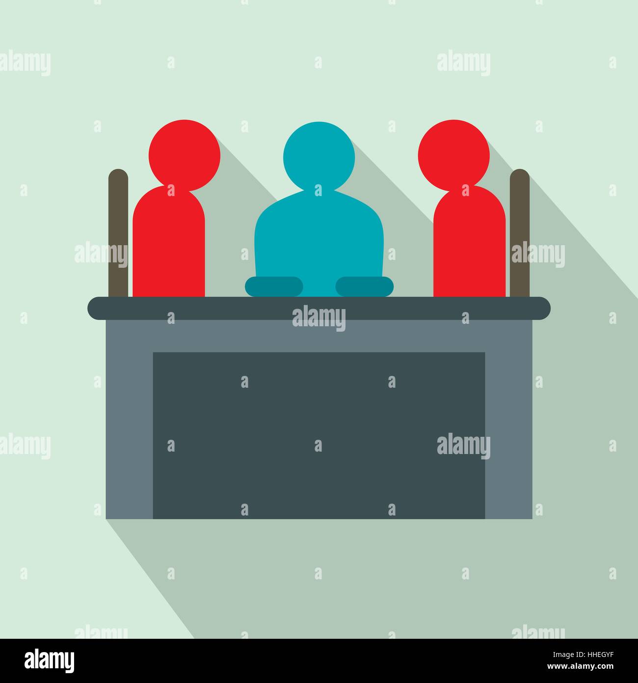 Negotiation, discussion icon, flat style Stock Vector