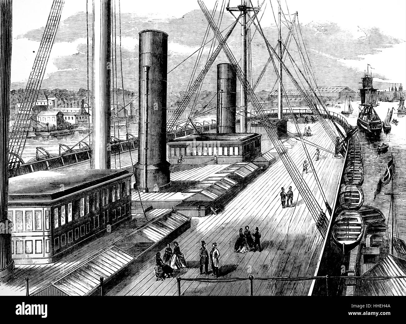 Engraving depicting the 'Great Eastern' used during the creation of the