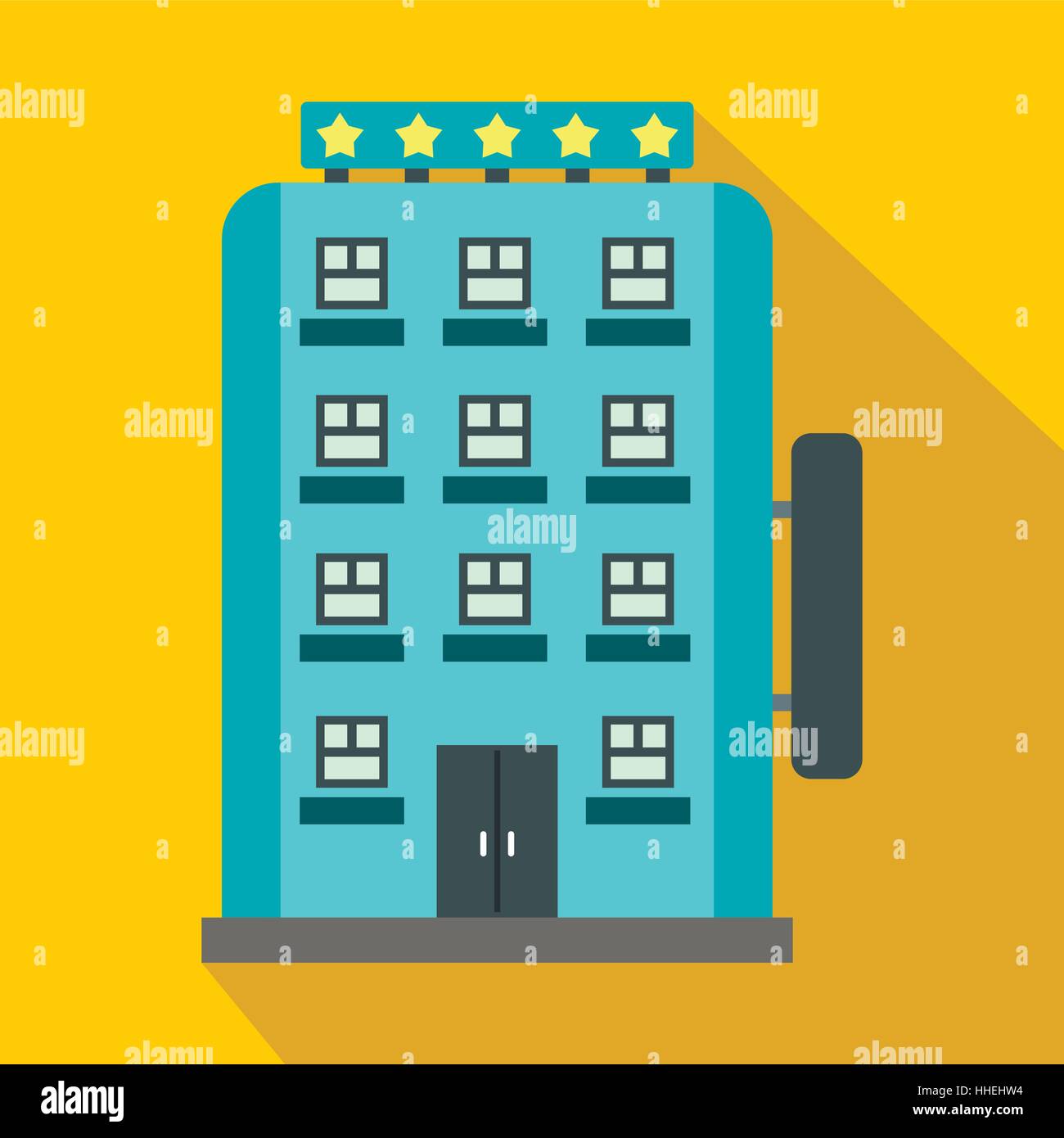 Hotel building icon, flat style Stock Vector Image & Art - Alamy