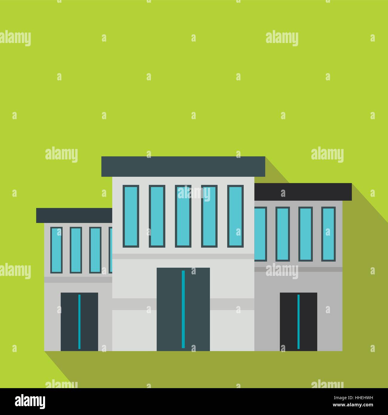 Police building icon, flat style Stock Vector Image & Art - Alamy