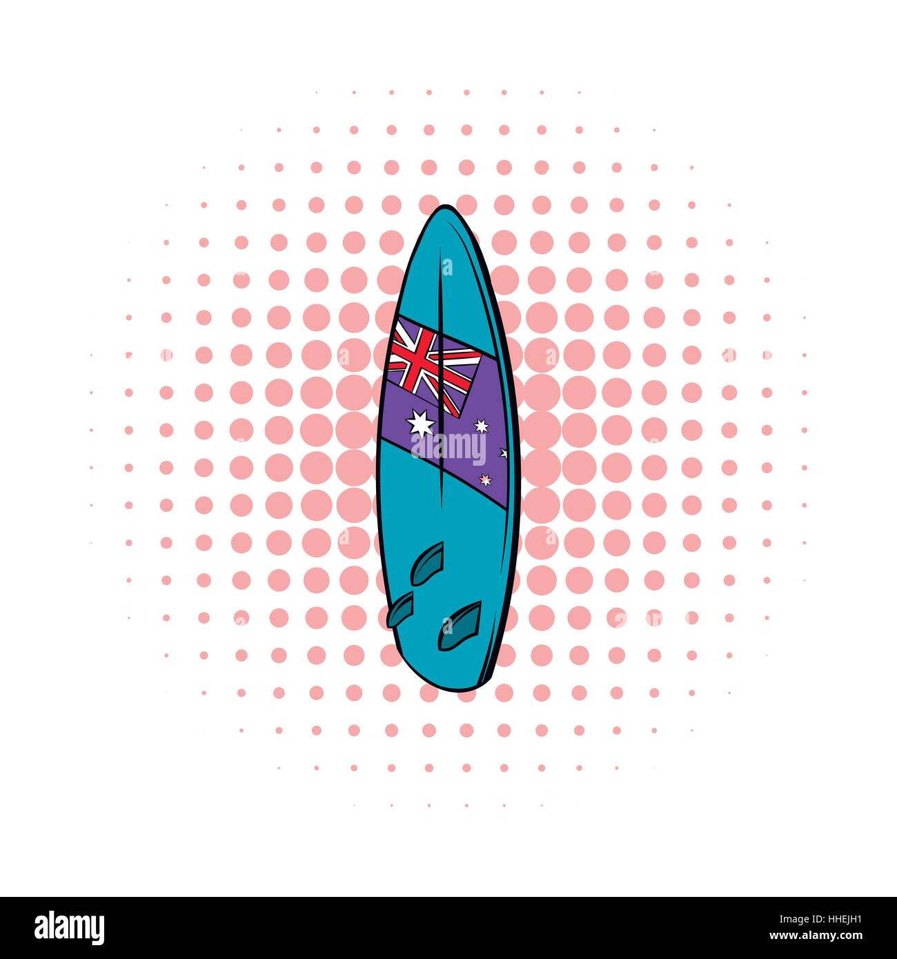 Surfboard icon in comics style Stock Vector Image & Art - Alamy