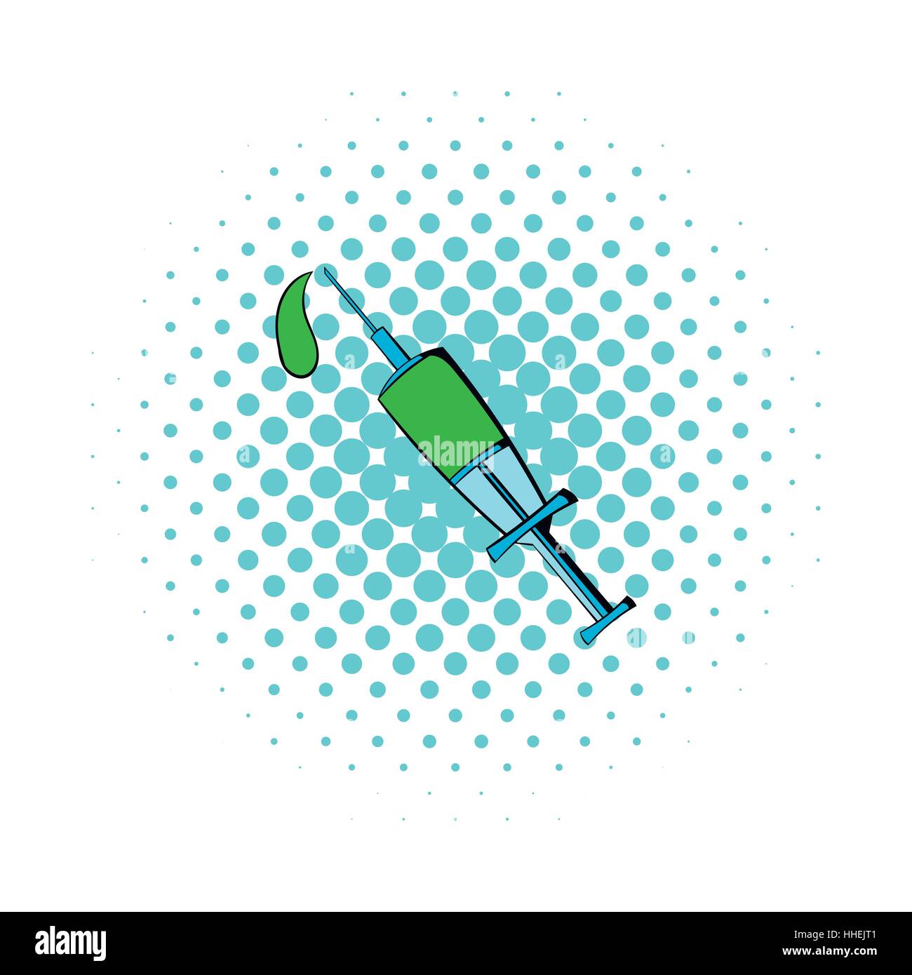 Lethal injection syringe icon, comics style Stock Vector Image & Art ...
