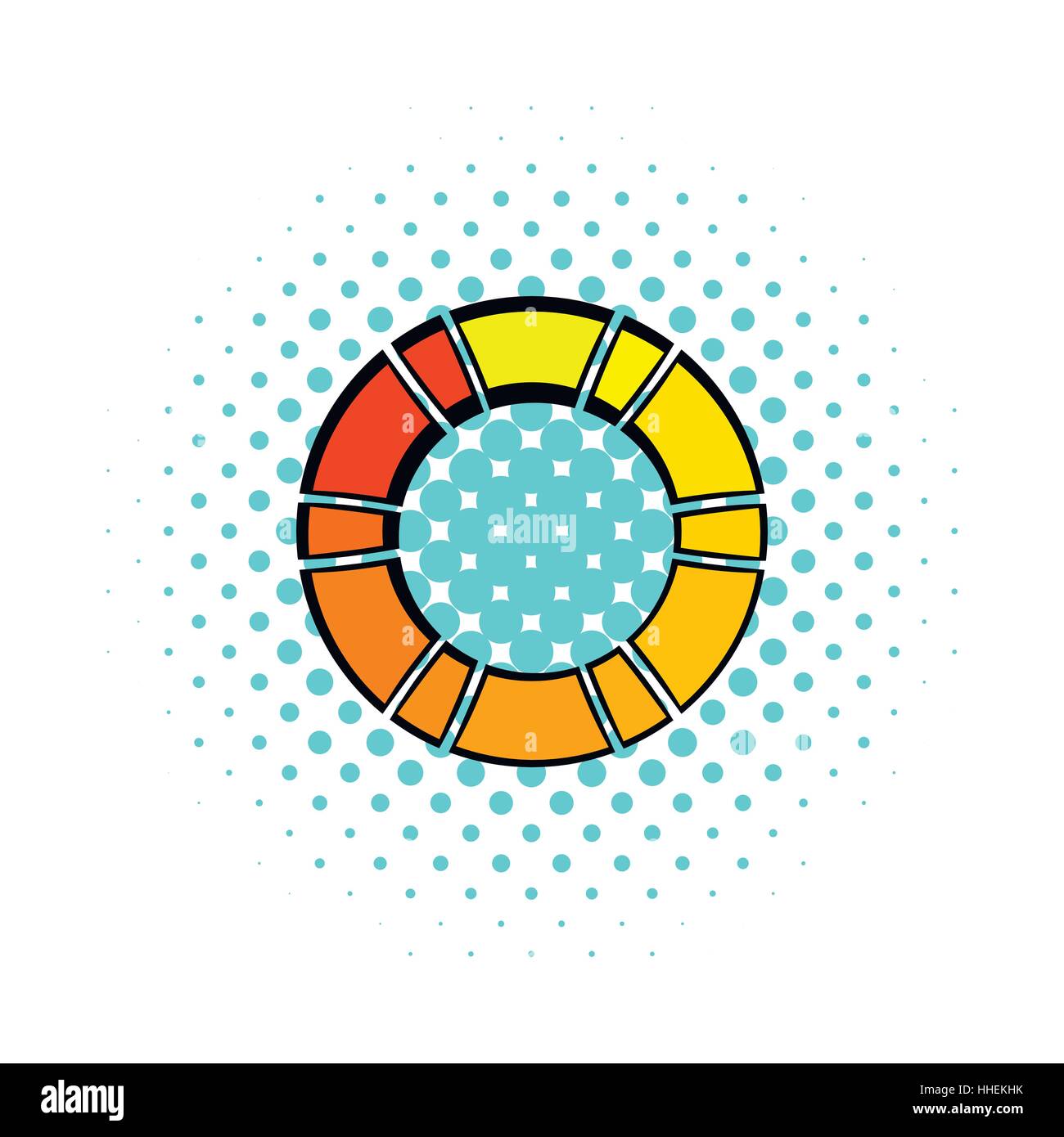 Loading process circular icon, comics style Stock Vector Image & Art ...