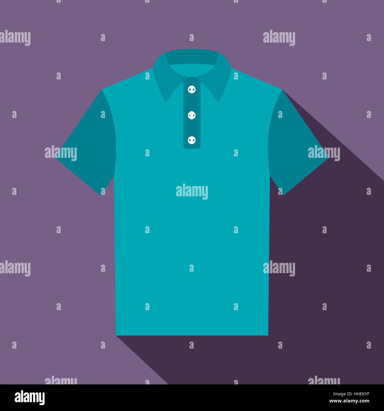 Blue polo shirt icon, flat style Stock Vector Image & Art - Alamy