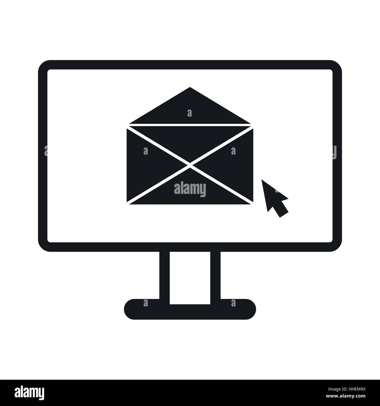 Computer e mail icon simple style hi-res stock photography and images ...