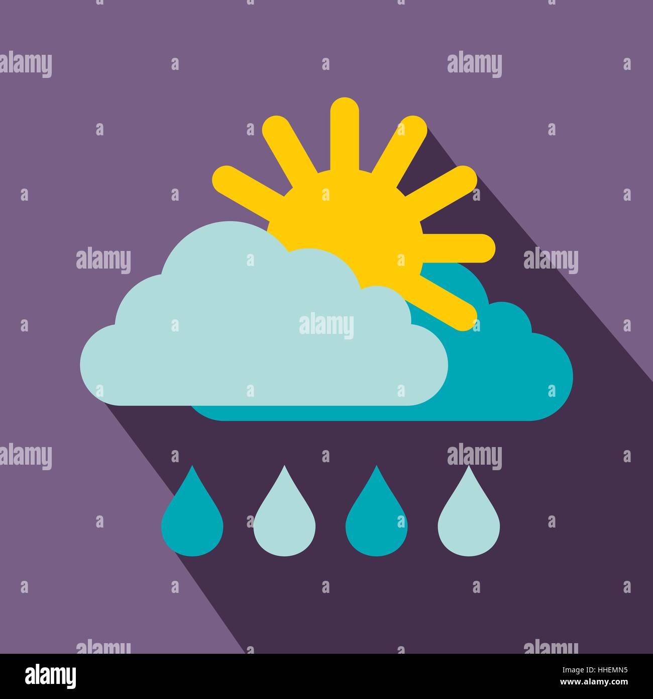 Weather icon, flat style Stock Vector Image & Art - Alamy