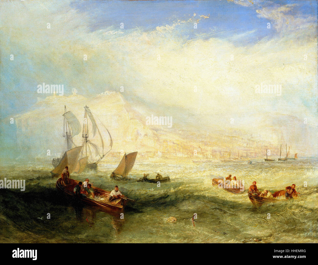 Turner, Joseph Mallord William - Line Fishing, Off Hastings Stock Photo