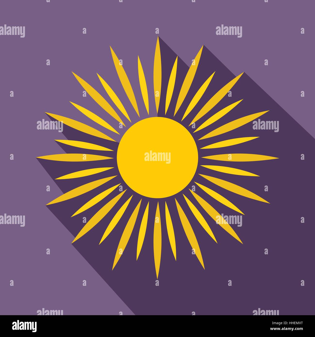 Sun icon, flat style Stock Vector Image & Art - Alamy