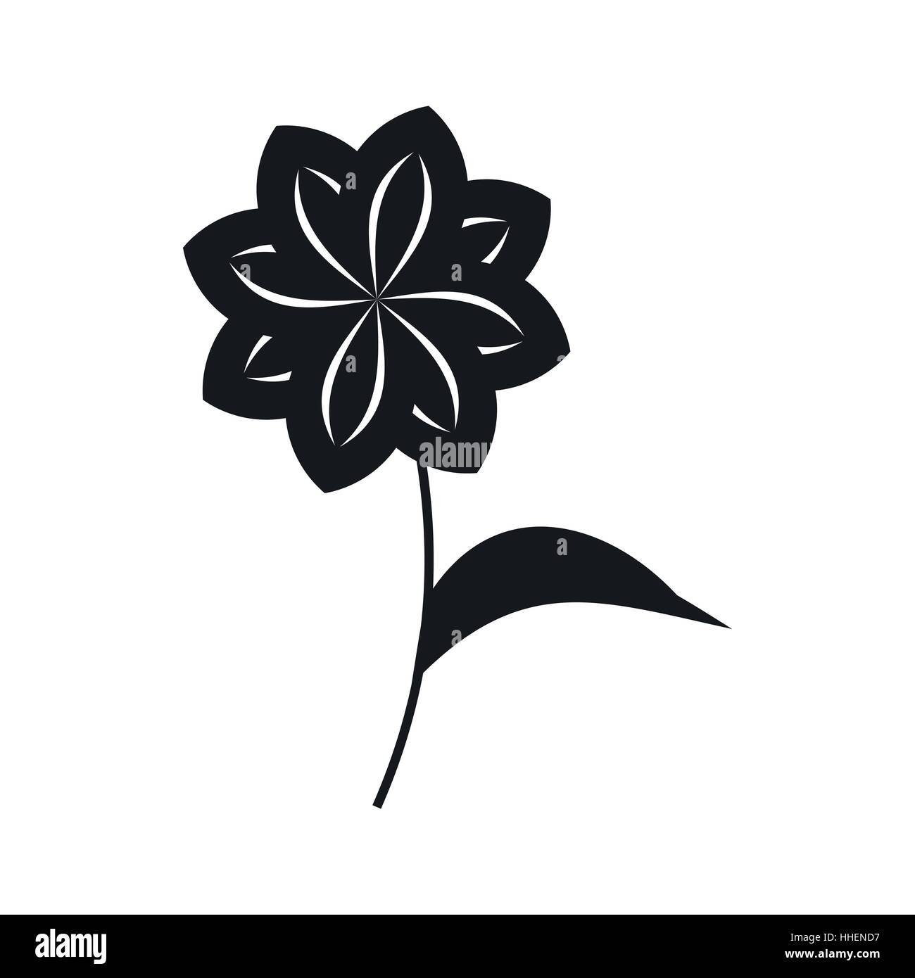 Flower icon in simple style Stock Vector Image & Art - Alamy