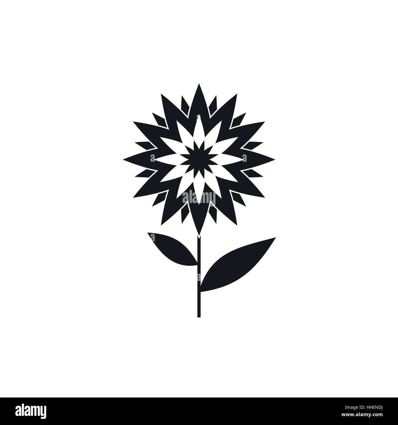 Flower icon in simple style Stock Vector Image & Art - Alamy