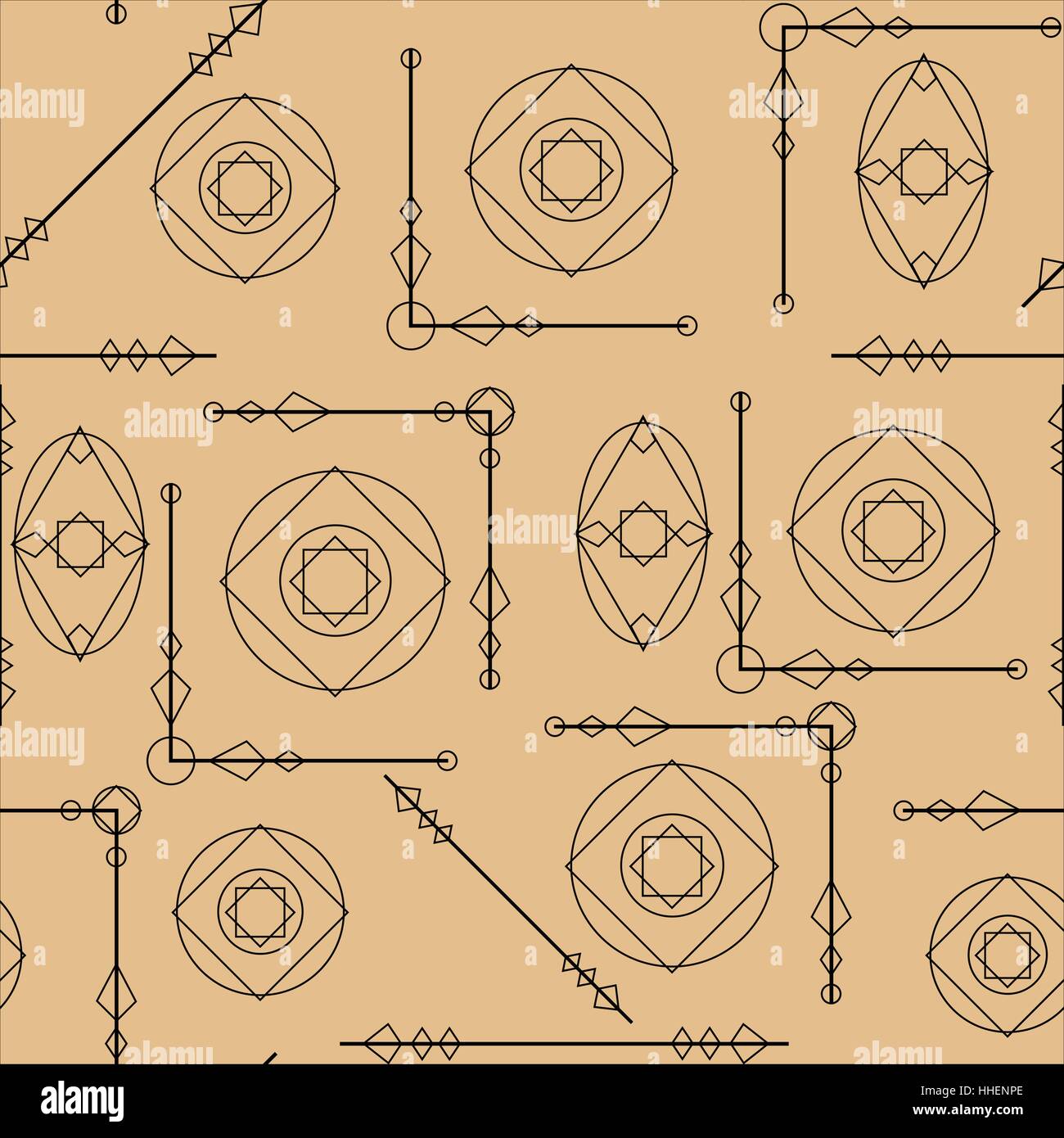 Seamless geometric pattern texture in black and brown. Simple ...