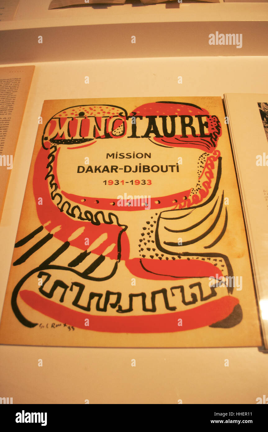 Porto: the issue of magazine Minotaure, published for the Dakar-Djibouti Mission, at the Serralves Foundation Stock Photo