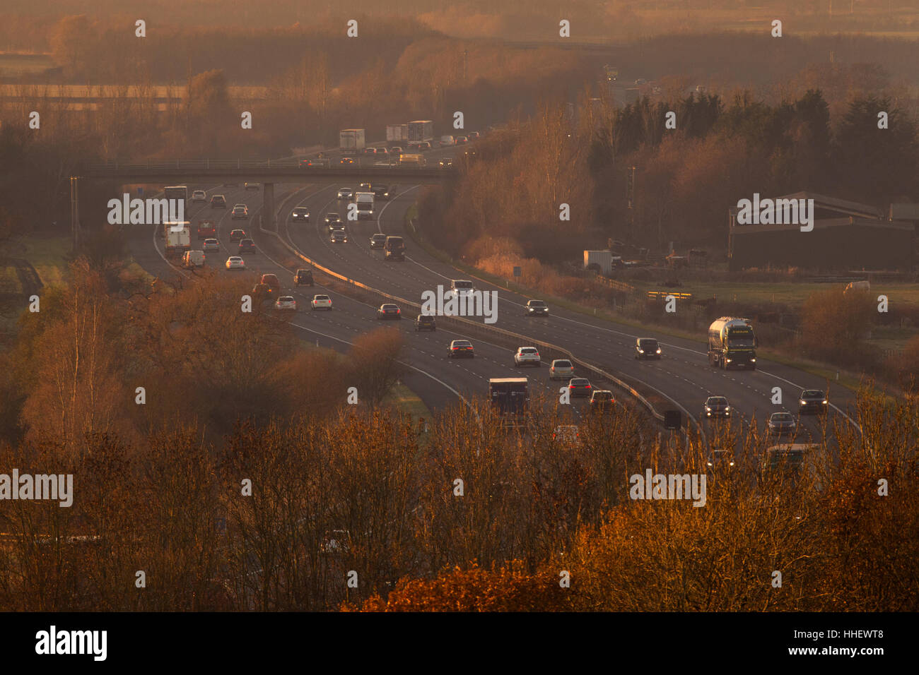 Evening traffic on motorway hi-res stock photography and images - Alamy