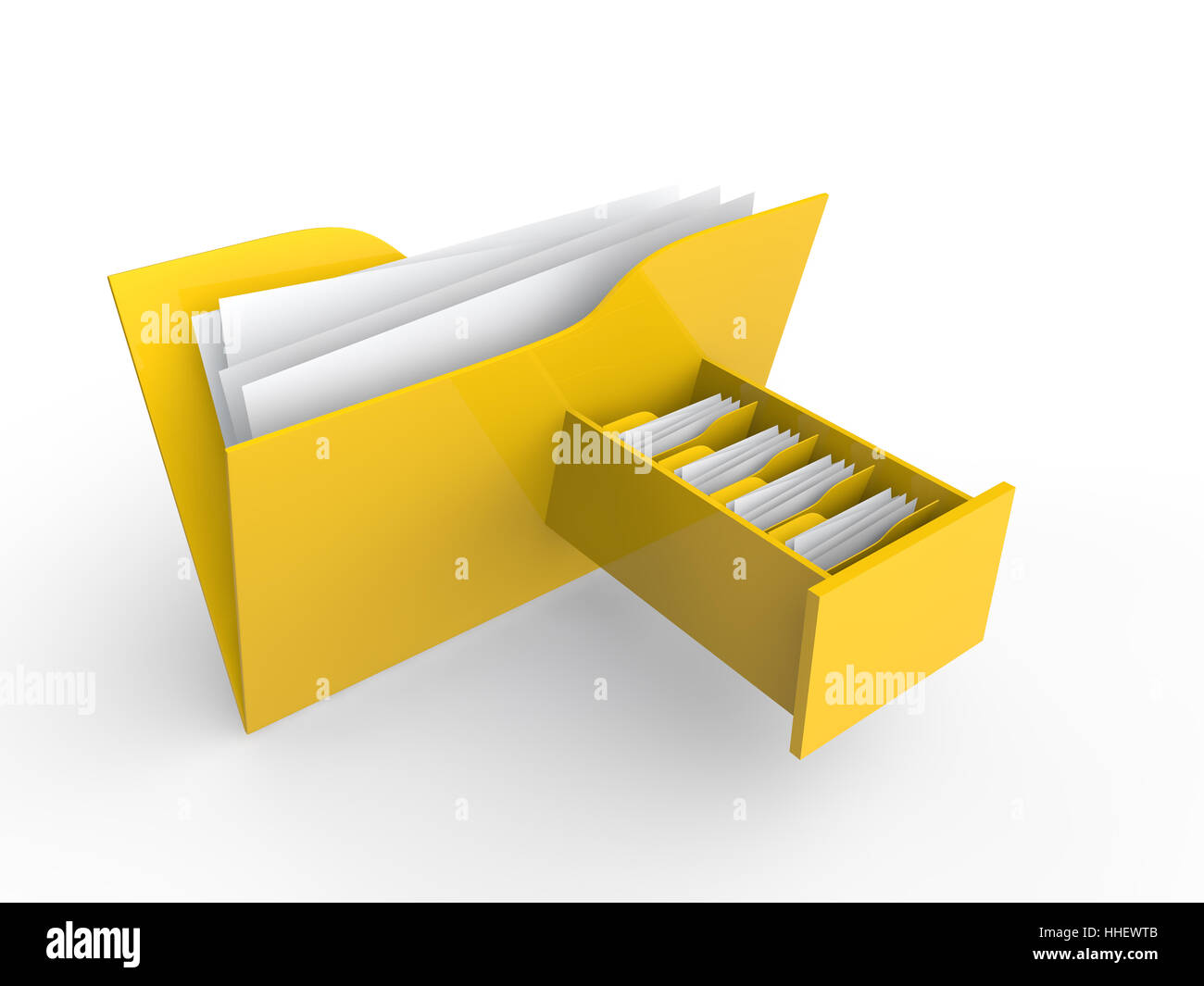 3d file folder with file drawer Stock Photo Alamy