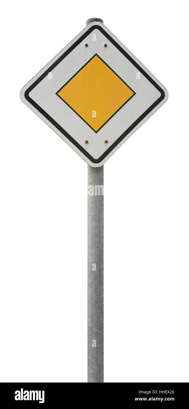 german traffic sign isolated on white Stock Photo